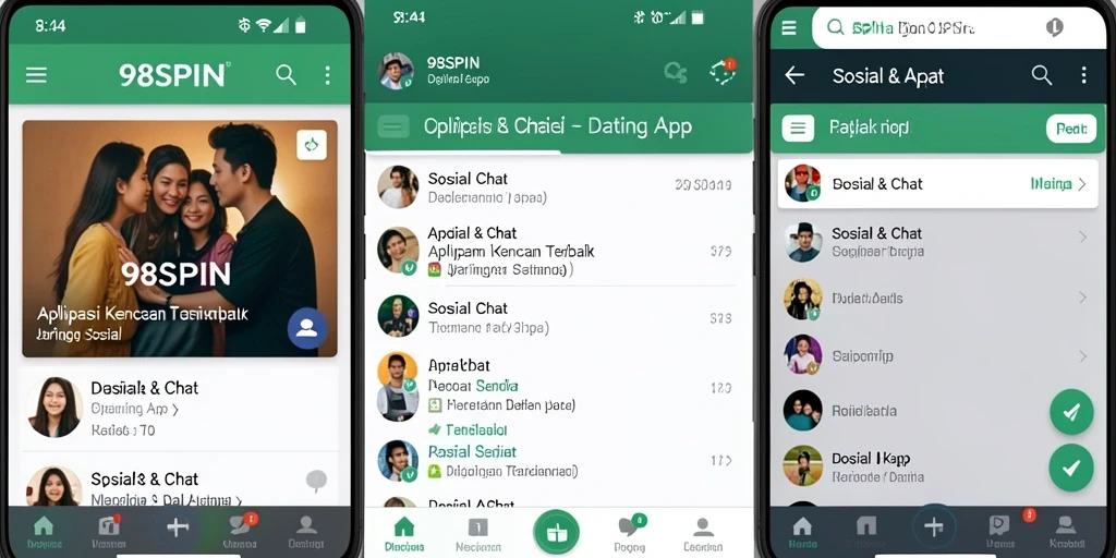 Antarmuka utama 98SPIN yang modern dan menarik.