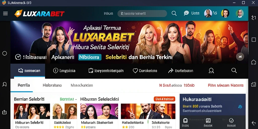 Tampilan antarmuka LUXARABET yang menarik dan modern.