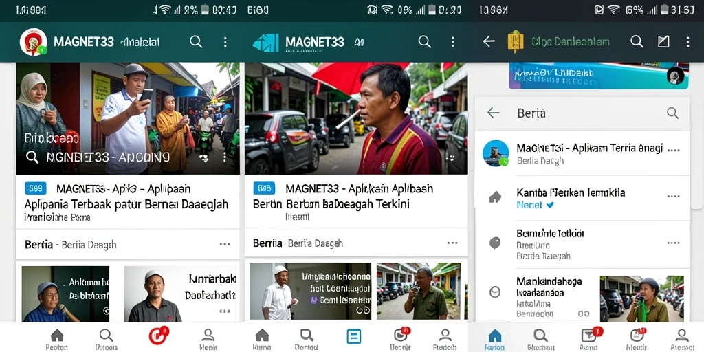 Tampilan utama MAGNET33 menunjukkan berbagai berita daerah terkini.