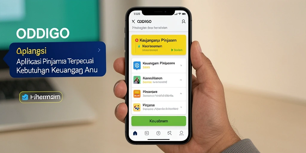 Antarmuka ODDIGO yang sederhana untuk pengajuan pinjaman.
