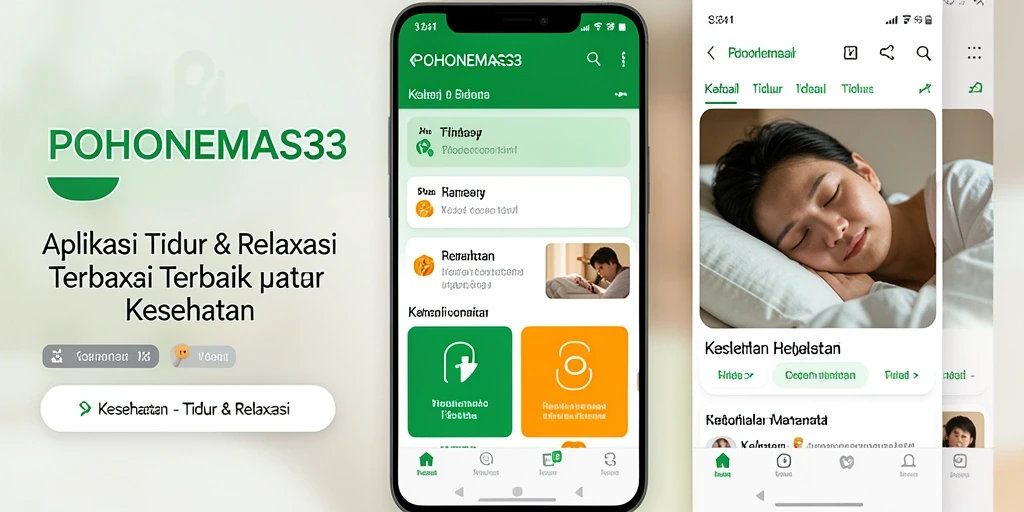 Antarmuka user-friendly POHONEMAS33 untuk Tidur & Relaksasi.